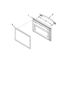 Freezer Door Parts Diagram and Parts List for AFD2535DEW10  Amana Refrigerator