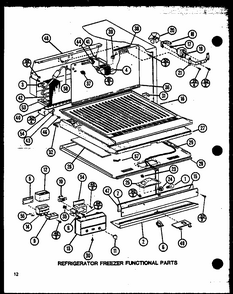 Refrigerator Freezer Functional Parts (tm16n/p1102101w) (tm16n/p1102102w) (tm16n1/p1102116w) (tm16n1/p1102117w) Diagram and Parts List for TM18N-P1102104W  Amana Refrigerator