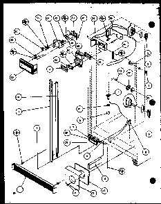 Refrigerator/freezer Controls And Cabinet Part Diagram and Parts List for 36511W-P1121603WW  Amana Refrigerator