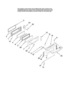 Upper Door Parts Diagram and Parts List for MGR6751BDW17  Maytag Range