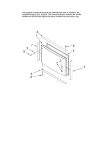 Freezer Door Parts Diagram and Parts List for JFC2089HTB12  Jenn-Air Refrigerator
