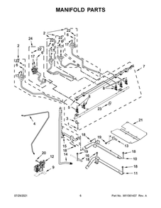 Manifold Parts Diagram and Parts List for JGS1450FS1  Maytag Range