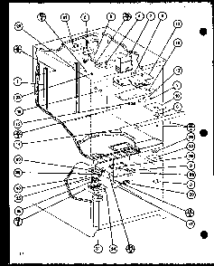 Section 1 Diagram and Parts List for BR-20H-P7680808W  Amana Refrigerator