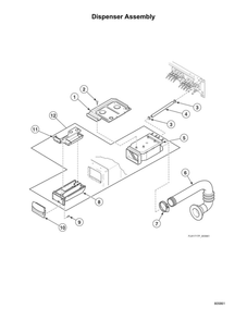 Dispenser Assembly Diagram and Parts List for AFNE9BSP115TN13  Speed Queen Washer