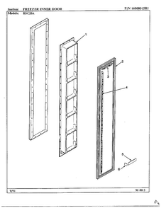 Freezer Inner Door Diagram and Parts List for 20591  Maytag Refrigerator