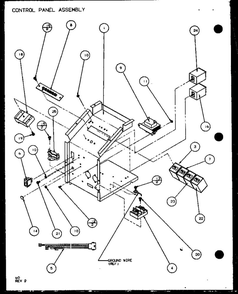 Control Panel Assembly 4 Diagram and Parts List for PTC12300ER P9812515R Amana Air Conditioner