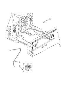 Manifold Parts Diagram and Parts List for JDS1450DP0  Jenn-Air Range