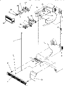 Controls And Cabinet Diagram and Parts List for SRDE27S3W-P1190601WW  Amana Refrigerator