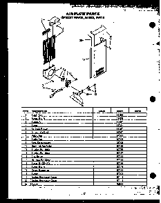 Air Flow Parts Diagram and Parts List for GFS227 MN11 Caloric Refrigerator