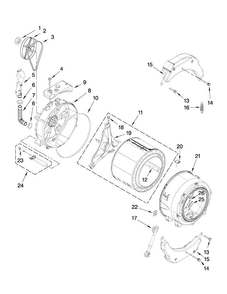 Tub And Basket Parts Diagram and Parts List for MHWE301YW00  Maytag Washer