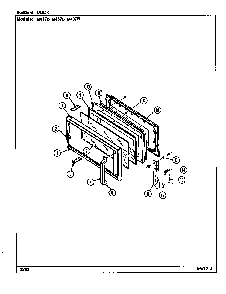 Door Diagram and Parts List for M437B  Jenn-Air Microwave