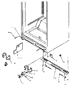 Cabinet Bottom Diagram and Parts List for TG18R3L-P1181711WL  Amana Refrigerator