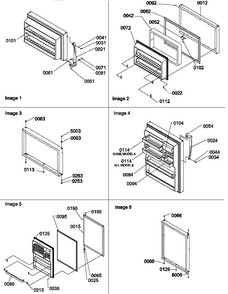 Door Assemblies And Handles Diagram and Parts List for TH18V2W-P1315702WW  Amana Refrigerator