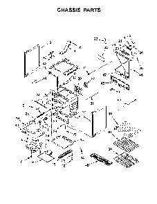 Chassis Parts Diagram and Parts List for 66442793710  Kenmore Range