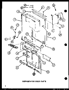 Refrigerator Door Parts Diagram and Parts List for TL18H-P77110-20W  Amana Refrigerator