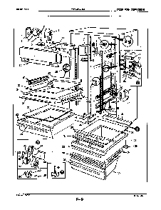 Fresh Food Compartment Diagram and Parts List for CRC24EA-3AI-5M75B  Magic Chef Refrigerator