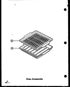 Oven Accessories Diagram and Parts List for ADM-1B-P85548-2S  Amana Range