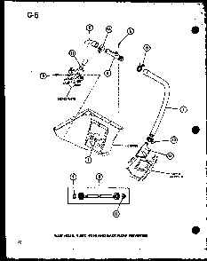 Inlet Hose Diagram and Parts List for TAA200 P75751-13W Amana Washer