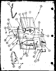 Stirrer/thermostat Diagram and Parts List for ML-10 P76804-3M Amana Microwave