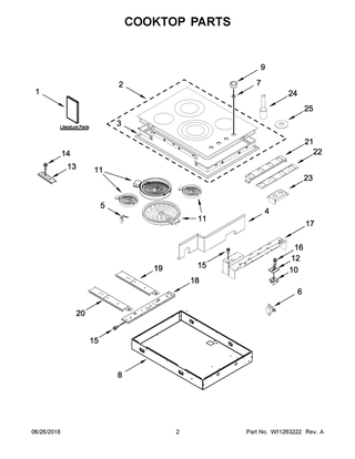 Part Location Diagram of W11263787 Whirlpool SUPPORT