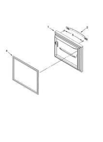 Freezer Door Parts Diagram and Parts List for ABB1927VEB1  Amana Refrigerator