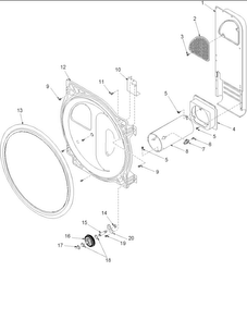 Part Location Diagram of 61888 Whirlpool DUCT, COMBUSTION