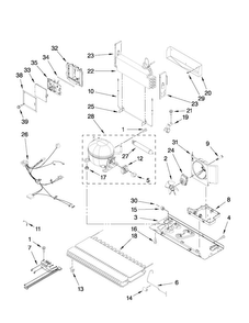 Unit Parts Diagram and Parts List for MFD2562VEM11  Maytag Refrigerator