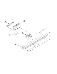 Control Panel And Latch Parts Diagram and Parts List for JDB8200AWP1  Jenn-Air Dishwasher