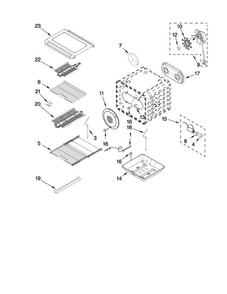 Internal Oven Parts Diagram and Parts List for JGRP536WP00  Jenn-Air Range