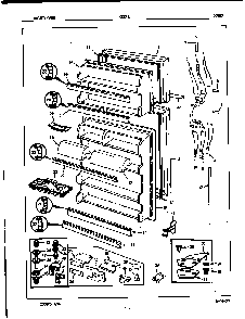 Doors Diagram and Parts List for NT19H8C 7A56B Admiral Refrigerator