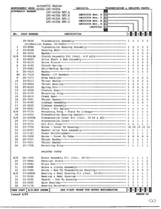 Transmission And Related Parts Page 2 Diagram and Parts List for 6435A  Norge Washer