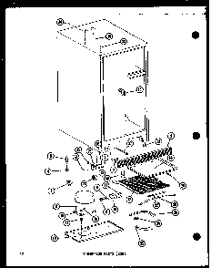 Compressor Parts Diagram and Parts List for TM14D-P73953-21W  Amana Refrigerator