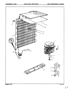 Unit Compartment And System Diagram and Parts List for 103200  Admiral Refrigerator