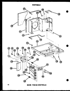 Base Pan & Controls Diagram and Parts List for 5-SPJM P54360-40R Amana Air Conditioner