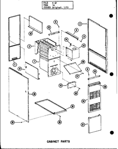 Cabinet Parts 3 Diagram and Parts List for GH-105DE P96294-8F Amana Furnace