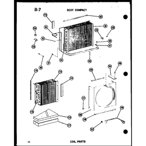 Coil Parts (11-5j/P54336-67r) Diagram and Parts List for 113-5N P54975-61R Amana Air Conditioner