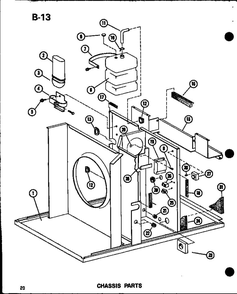 Chassis Parts 2 Diagram and Parts List for EPCG3010-1B P67470-2C Amana Heater