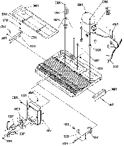 Machine Compartment Diagram and Parts List for SXD25S2E-P1190421WE  Amana Refrigerator