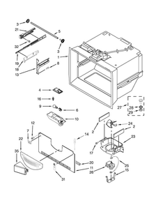 Freezer Liner Parts Diagram and Parts List for JFC2290VTB5  Jenn-Air Refrigerator