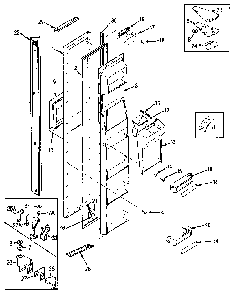 Freezer Door Diagram and Parts List for JRSD226B MBQ32A Jenn-Air Refrigerator