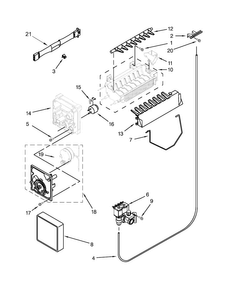 Icemaker Parts Diagram and Parts List for ASD2275BRB02  Amana Refrigerator