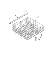 Upper Rack And Track Parts Diagram and Parts List for CUD6710XQ2  Crosley Dishwasher