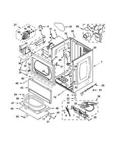 Cabinet Parts Diagram and Parts List for MDG18MNAGW0  Maytag Dryer