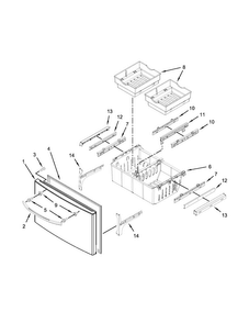 Part Location Diagram of 12977868SQ Whirlpool DOR-FIP MS