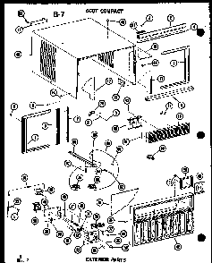Section 4 Diagram and Parts List for ES12-2ML P54974-60R Amana Air Conditioner