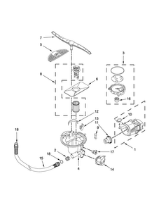 Part Location Diagram of W10736566 Whirlpool ARM-SPRAY