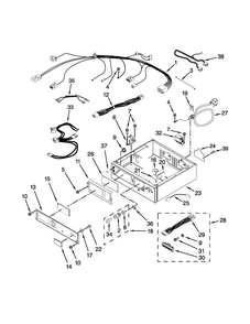 Control Panel And Separator Parts Diagram and Parts List for MLG26PRBWW0  Maytag Dryer