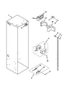 Refrigerator Liner Parts Diagram and Parts List for JS48NXFXDW03  Jenn-Air Refrigerator