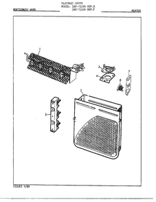 Heater Diagram and Parts List for 7216A REV E Norge Dryer