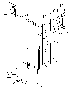 Refrigerator Door Hinge And Trim Parts Diagram and Parts List for SPD25QA3W-P1181321WW  Amana Refrigerator